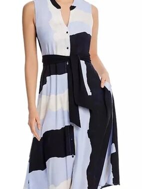 NIC+ZOE In The Clouds Belted Shirt Dress XXL